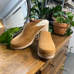 High Heel Classic Clog brown oiled Nubuck